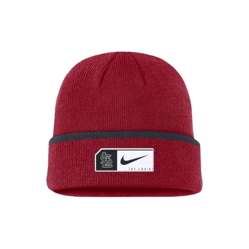 nike Акриловые шапки-бини унисекс красного цвета