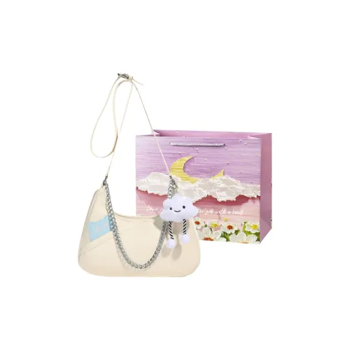 Bansusu ПУ (полиуретан) Портативная Сумка через плечо Сумка на плечо Женская Экрю Синий Серебристый Черный