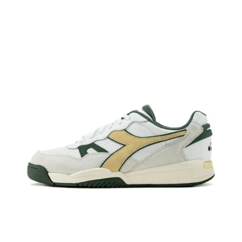 Diadora Winner Slip-on Устойчивый к истиранию Низкий Топ Теннисные Кроссовки Унисекс Белый Зеленый