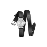 Длинная лямка, черный ремешок, серебристо-белый