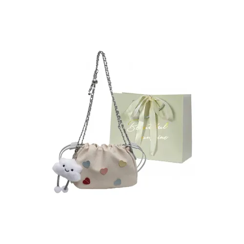 JIANGLIDA ПУ (полиуретан) Сумка через плечо Женская Серый Экрю