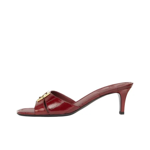 FENDI Шлепанцы 5,5 см Женские Красные