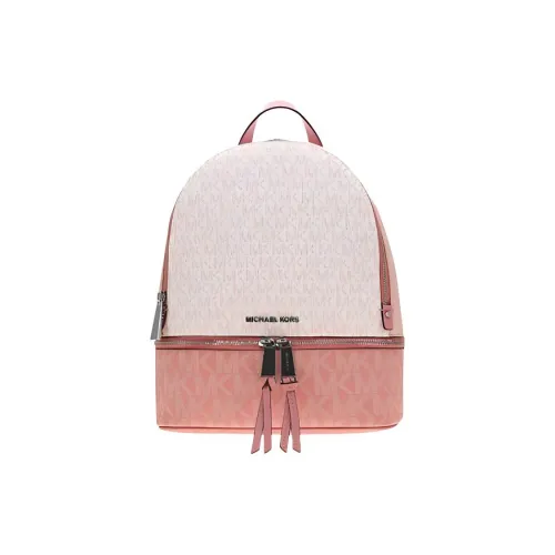 MICHAEL KORS Rhea Zip PVC Рюкзак Средний Женский Белый и Светло-Розовый