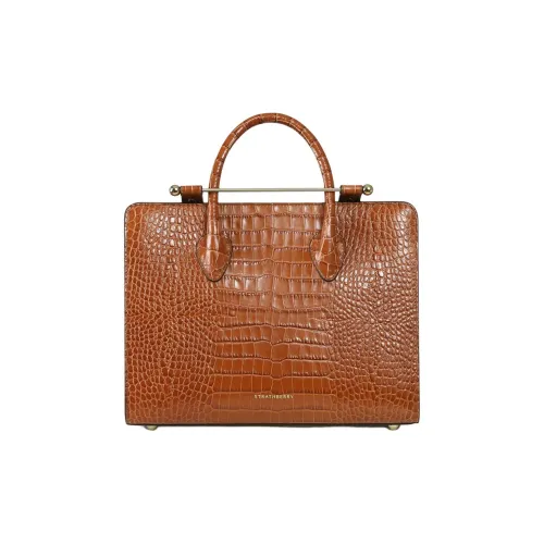 Strathberry Телячья кожа Тоут Сумка Сумка для покупок Сумка через плечо Сумка среднего размера Женская Коричневая