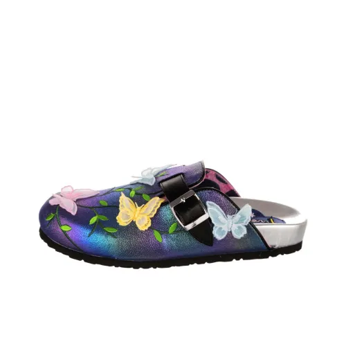 IRREGULAR CHOICE Противоскользящие домашние тапочки женские синий-фиолетовый