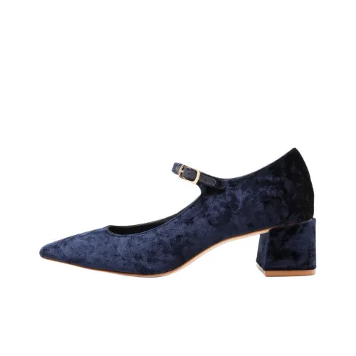 Sarah Chofakian Sapato Wendell с замком грубый каблук туфли Мэри Джейн 4,5 см женские синий