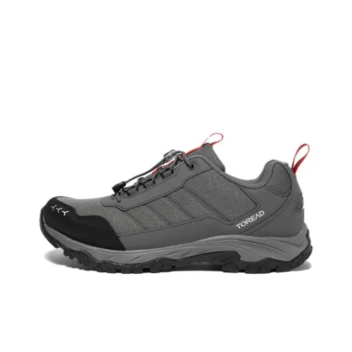 TOREAD Противоскользящий устойчивый к истиранию низкий топ походная обувь мужская серый черный красный
