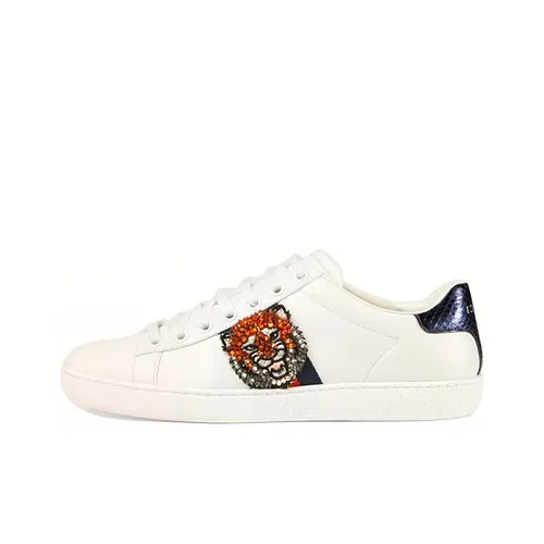GUCCI Ace Стильные Скейтбординги Женские Белые