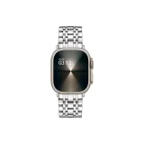 Яблоко Стальной браслет 7 бусин [Серебряный]