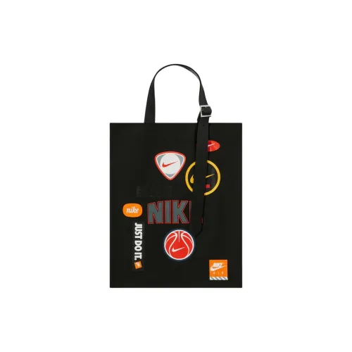 CDG Nike Collaboration Хлопок с переработанной кожей Сумка Мужская Черная