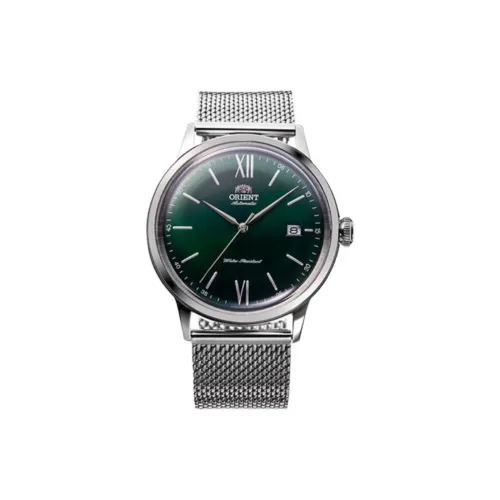 ORIENT Автоматический Ручной Механизм Нержавеющая Сталь Ремешок Часы 40,5 мм Мужские Часы Зеленый Циферблат