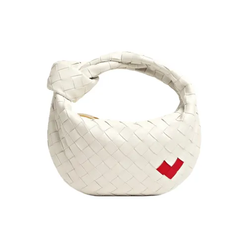 Bottega Veneta Jodie Овечья кожа Одно плечо Сумка Мини Женская Белая