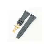 Серый с золотой застежкой-бабочкой