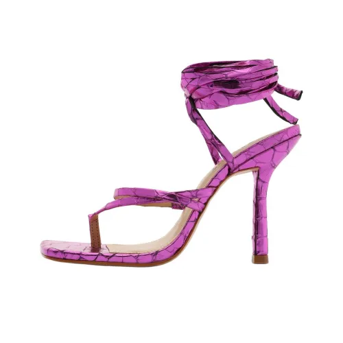 Schutz Lily One Strap Sandals 11cm Women's Pink Purple