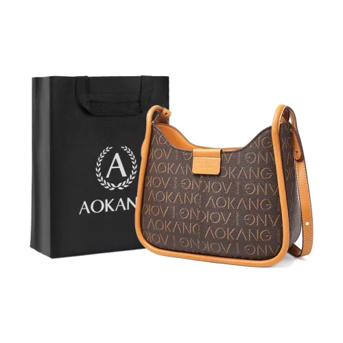 AOKANG PVC Сумка на плечо Стандартная Женская Какао-кофейный