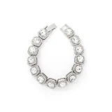 Кристальный браслет "Ромб" [Серебряный] [20 см]
