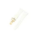 Белый с золотой застежкой-бабочкой