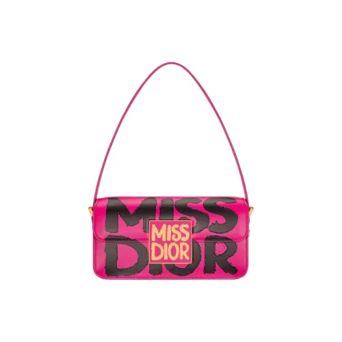DIOR Miss Dior Телячья кожа Сумка через плечо Женская Фиолетовая Красная Черная