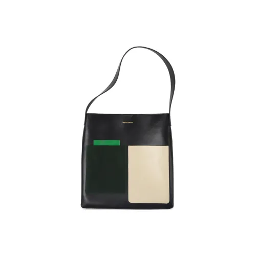 Abbott Винтаж Коровья кожа Сумка через плечо Большая Женская Классическая Черная