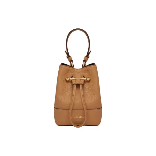 Strathberry Рельефная Телячья Кожа Ведрообразная Сумка Сумка Сумка через плечо Сумка через плечо Женская Карамель