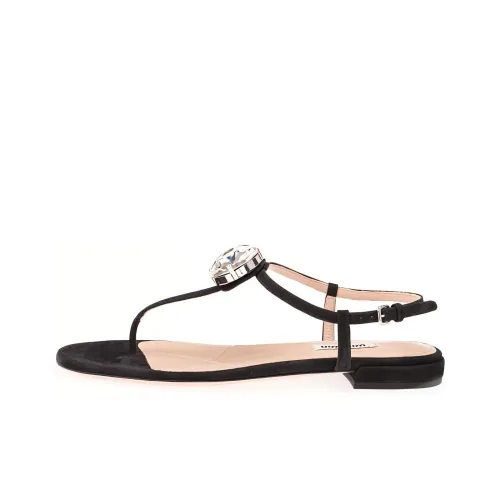 MIU MIU Пляжные сандалии Женские Черный