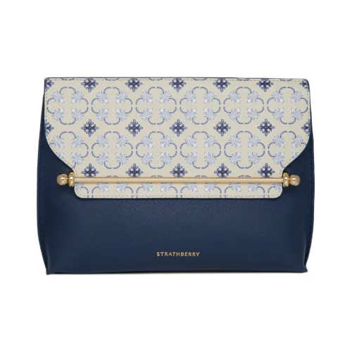 Strathberry Smooth Calfskin Crossbody Bag Shoulder Bag Women's Marine Blue Стратбери Смоут Калфскин Кроссбоди Сумка Сумка через плечо Женская Марин Синий