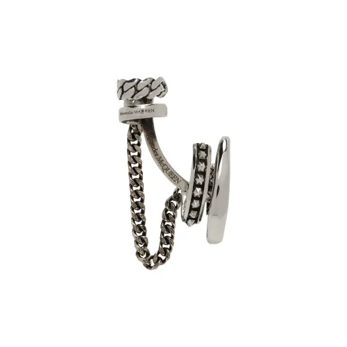 Alexander McQueen Латунный Clip ON Серьги Унисекс