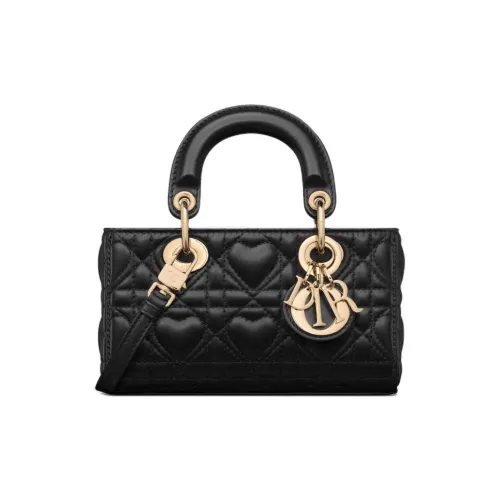 DIOR LADY D Joy Sheepskin Сумка через плечо Сумка Extra Mini Женская Черная