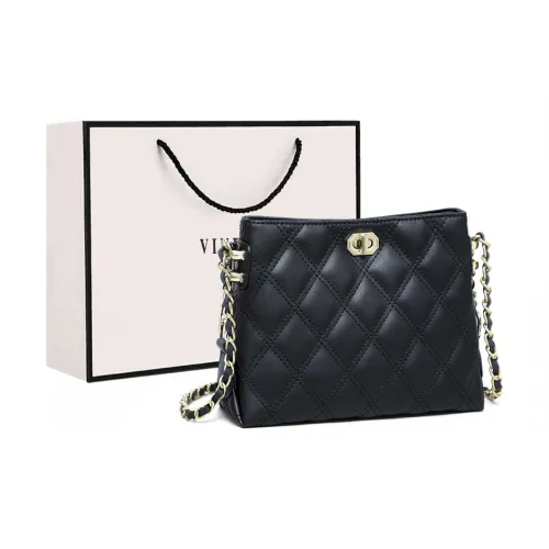 VINEY Сумка через плечо из коровьей кожи маленькая женская черная