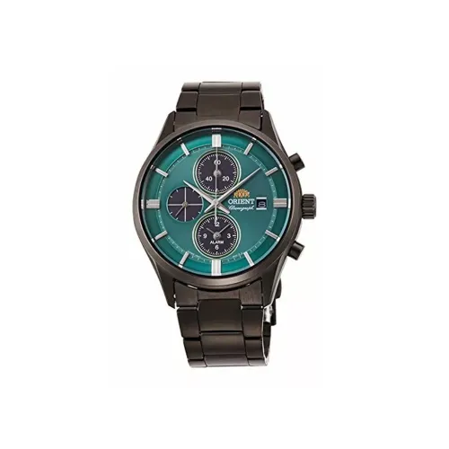 ORIENT Кварцевый механизм нержавеющая сталь ремешок часы 39,4 мм мужские зеленый циферблат