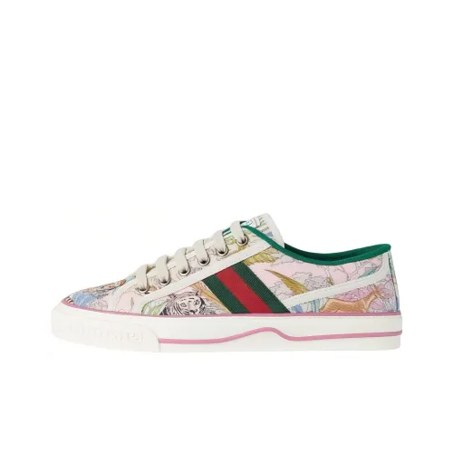 GUCCI Tennis 1977 Тигр Год Коллекция Низкий Топ Стильные Скейтбординги Женские Белые