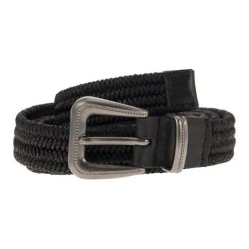 BRUNELLO CUCINELLI Антиквар Позиционирование стиля Ткани вязаные Льняная ткань Ремень Женские Черный 3 см