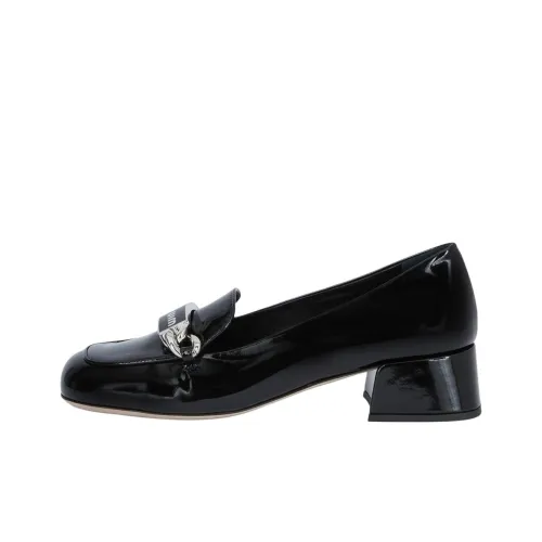 MIU MIU Лоферы 4,5 см Женские Черные