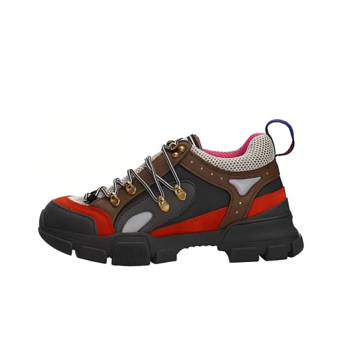 GUCCI Flashtrek Low Топ Повседневная обувь Мужская Черный Красный Серый