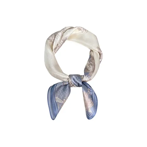 MITHAOL KUSC Шелковые шарфы Женские Элегантный Синий