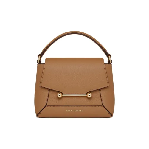 Strathberry Рельефная Телячья Кожа Сумка через плечо Сумка Extra Mini Женская Карамель