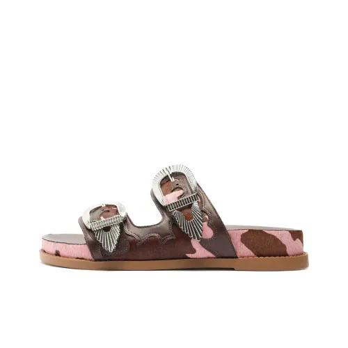 Schutz Слипоны Женские Коричнево-розовые