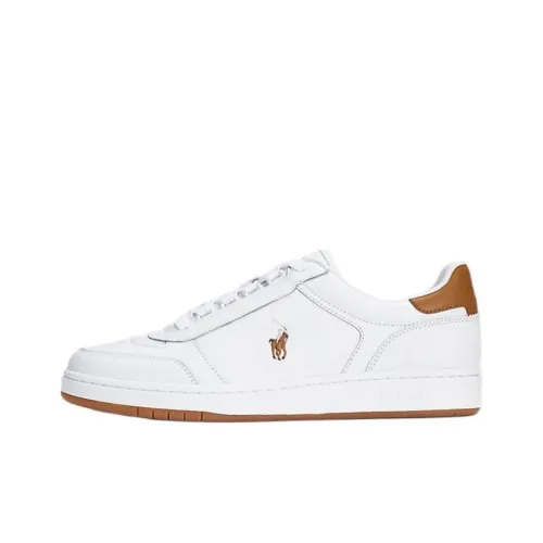 Polo Ralph Lauren Court Скейтборд Кроссовки Низкие Белые Коричневые Мужские
