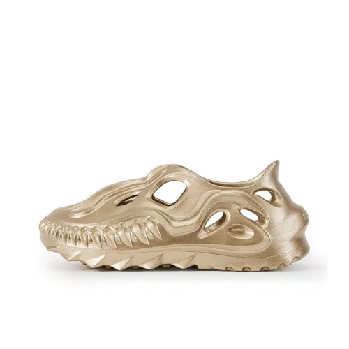 ZHANGWEILI X DEWU x RPRSENTED Золотой дракон Модный Художественный Сабо Унисекс Шампанское золото