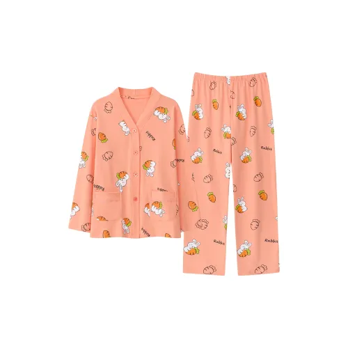 FOREVER 21 Пижамный комплект женский коралловый