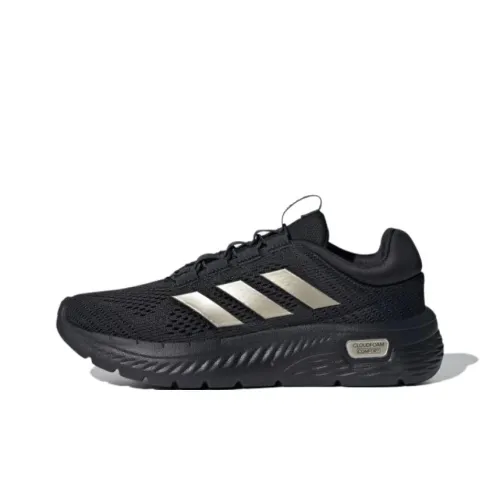 Adidas Cloudfoam Slip-Resistant Низкий Топ Повседневные Беговые Кроссовки Женские Черные