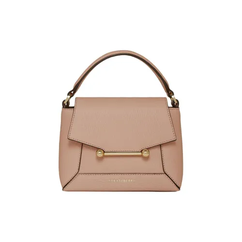 Strathberry Рельефная Телячья Кожа Сумка через плечо Сумка Extra Mini Женская Темно-Розовая