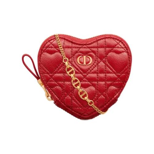 DIOR Caro Телячья кожа Сердце-образная Сумка Ручная Сумка Сумка через плечо Женская Красная