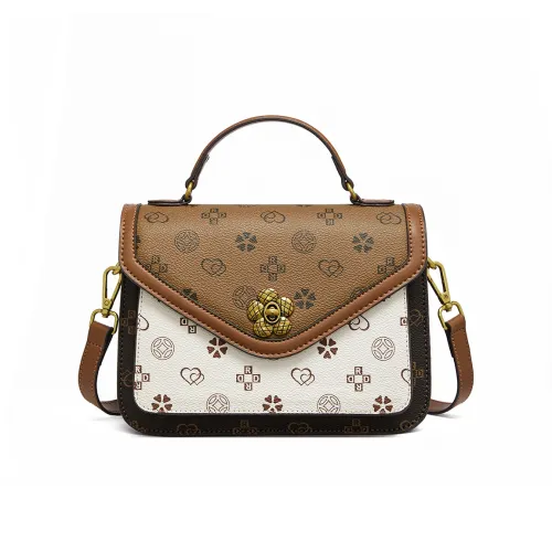 RED DRAGONFLY PVC Сумка через плечо Стандартная Женская Коричневый Бежевый Белый Экрю