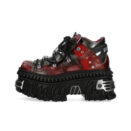 NEW ROCK MID Топ Повседневная обувь Унисекс Серебряный Красный