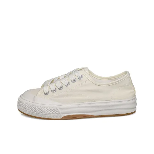 B10CROWN Slip-resistant Abrasion-resistant Breathable Lightweight Low-Top Canvas Shoes Women's Beige B10CROWN Противоскользящий Устойчивый к истиранию Дышащий Легкий Низкий верх Кеды Женские Бежевый