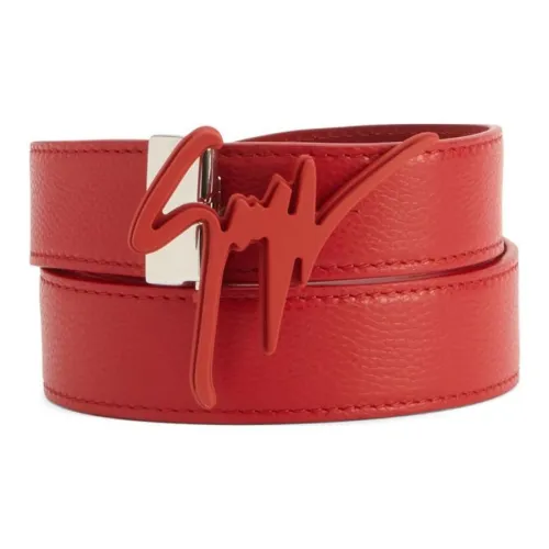 Giuseppe Zanotti GZ Текстурированный с рельефным дизайном кожаные ремни мужской красный