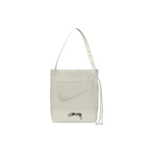 Nike Stussy Коллаборация Холст Тоут Сумка Сумка для покупок Сумка через плечо Сумка Обычная Унисекс Белый