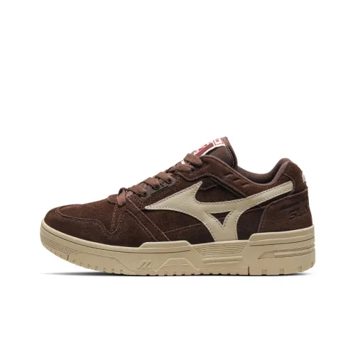 Mizuno Slip-resistant Abrasion-resistant Low Top Casual Shoes Unisex Dark Brown Мицубо Противоскользящие Устойчивые к истиранию Низкие Топ Повседневная Обувь Унисекс Темно-Коричневый