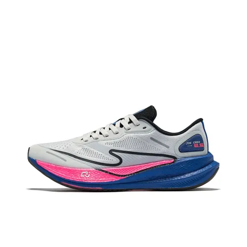 Erke Dust 2,0 Амортизаторы Shock Absorbers Low Top Тренировки Спринт Беговые кроссовки Мужские Розовый Синий Цветовая схема Intensity